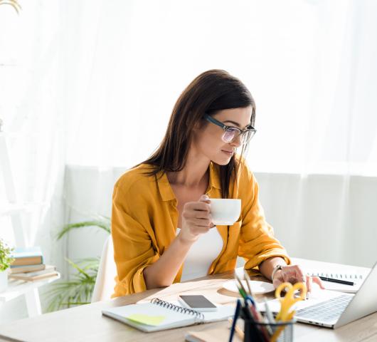 Remote worker at home